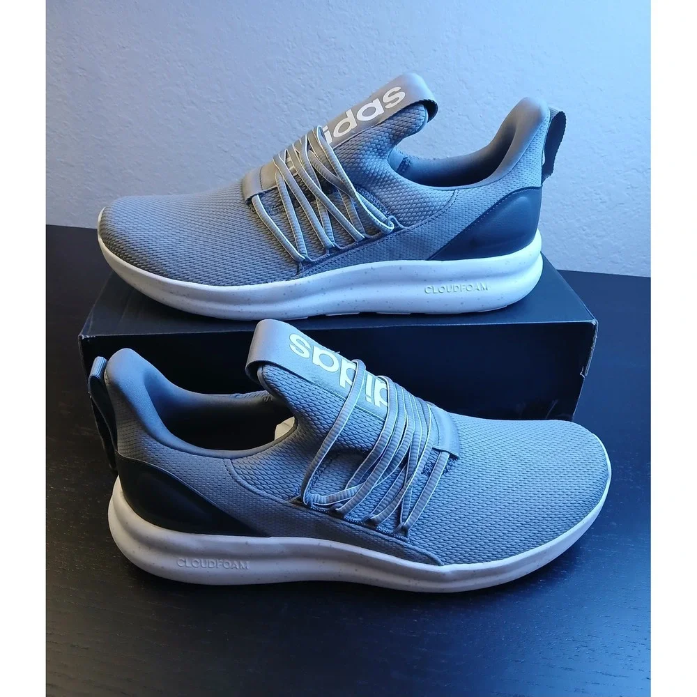 Adidas Lite Racer Adapt 7.0 Mens Grey Slip On Running Shoes JR7606 Size 13 NEW